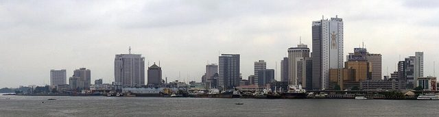 The Lagos skyline seen from the water